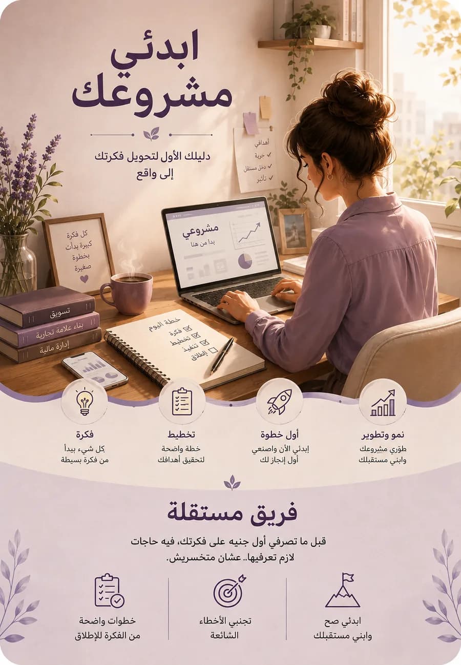 غلاف كتاب ابدئي مشروعك